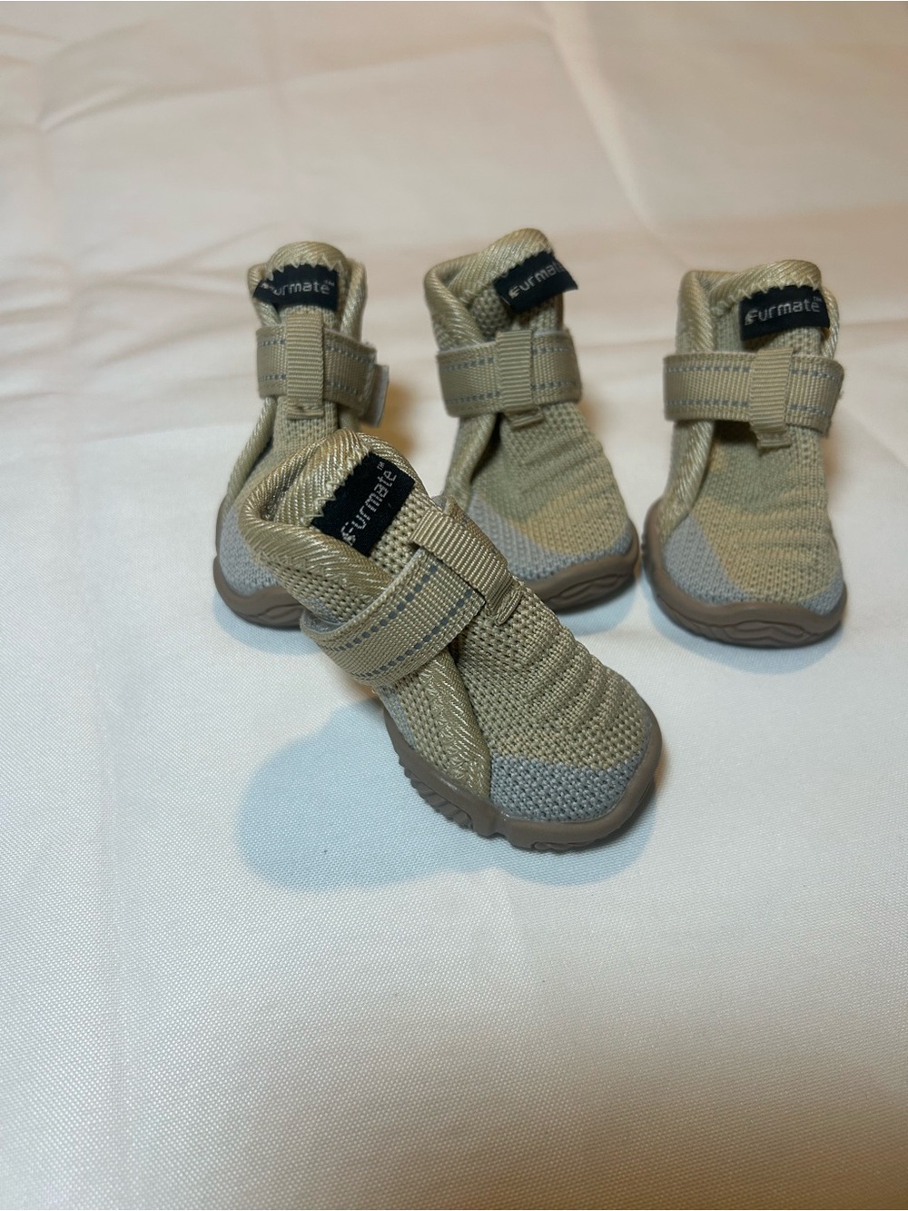 Furmate Dog Shoes Size 4 Anti-Slip Reflective Paw Protection Boots